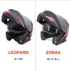 ZORAX ZOR727BL Fitted With Blinc Bluetooth System Motorbike Helmet Flip Up DVS